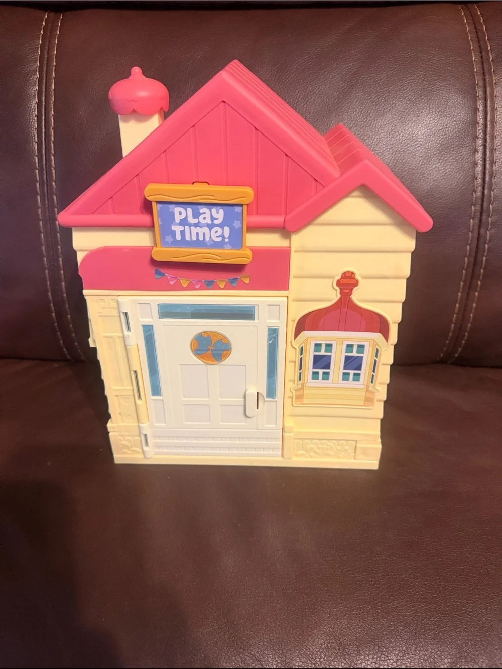 Play Time Foldable Playhouse Toy - Pink & Cream Pretend Play Set